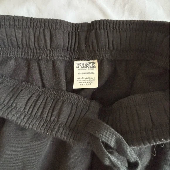 PINK. Black sweatpants. Size S. - Picture 3 of 5